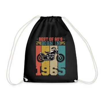 Le meilleur de la moto vintage 1965 née des années 60 - Sac de sport léger - noir - Devant
