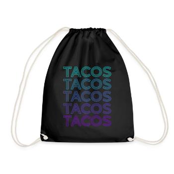 Tacos Retro - Turnbeutel - Schwarz - Vorne