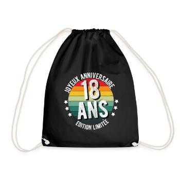 joyeux anniversaire cadeau anniversaire 18 ans - Sac de sport léger - noir - Devant