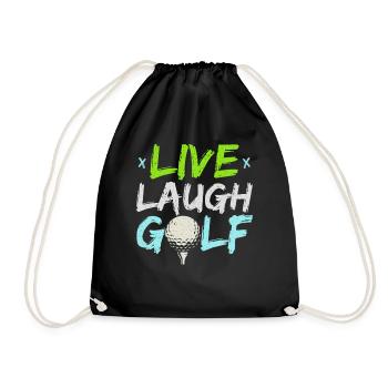 Life Laugh Golfer Meilleur golfeur de tous les temps - Sac de sport léger - noir - Devant