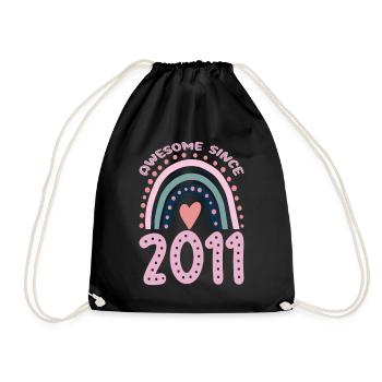 Awesome since 2011 - Drawstring Bag - black - Front
