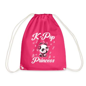 Panda K-Pop Panda Südkorea - Turnbeutel - Fuchsia - Vorne