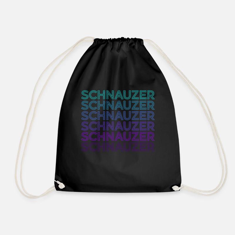 Schnauzer Retro - Turnbeutel - Schwarz