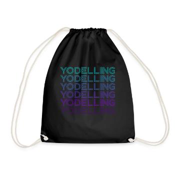 Yodel-Retro - Drawstring Bag - black - Front