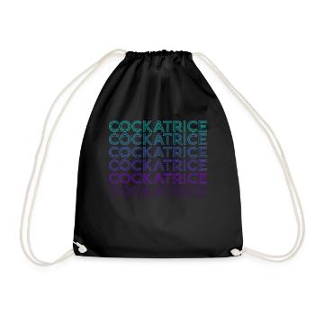 Coral Reef Retro - Drawstring Bag - black - Front