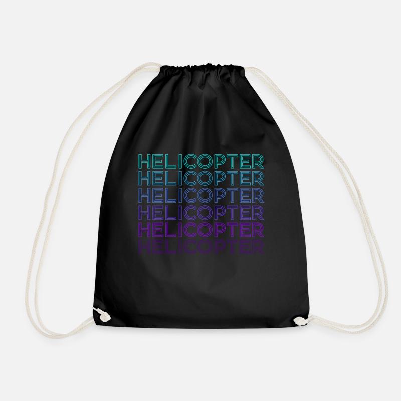 Pilote d’hélicoptère Aviation Rétro - Sac de sport léger - noir