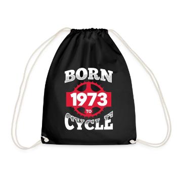 Né en 1973 pour vélo anniversaire roue de vélo - Sac de sport léger - noir - Devant