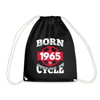 Né en 1965 pour vélo anniversaire roue de vélo - Sac de sport léger - noir - Devant