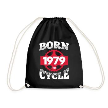 Né en 1979 pour vélo anniversaire roue de vélo - Sac de sport léger - noir - Devant