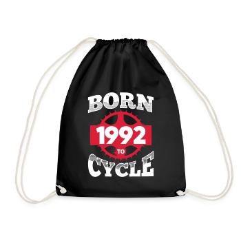 Né en 1992 pour vélo d’anniversaire vélo vélo - Sac de sport léger - noir - Devant