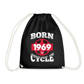 Né en 1969 pour vélo anniversaire roue de vélo - Sac de sport léger - noir - Devant