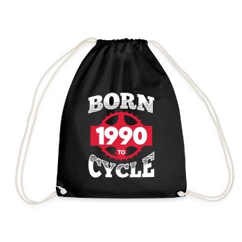 Né en 1990 pour vélo d’anniversaire vélo vélo - Sac de sport léger - noir - Devant