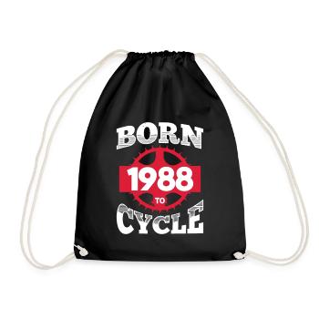 Né en 1988 pour vélo anniversaire roue de vélo - Sac de sport léger - noir - Devant