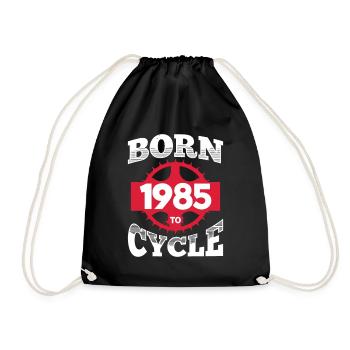 Né en 1985 pour vélo anniversaire roue de vélo - Sac de sport léger - noir - Devant