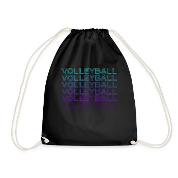 Volleyball player Team manager Coach Retr - Drawstring Bag - black - Front