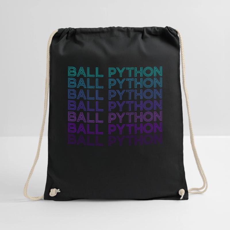 Kugelpython Schlange Retro Turnbeutel