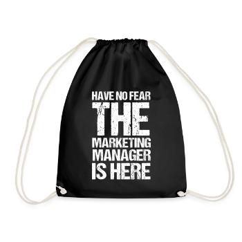 Keine Angst Marketing Manager Digitales Marketing - Turnbeutel - Schwarz - Vorne