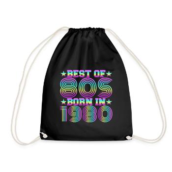 Le meilleur des années 80 né en 1980 Vintage - Sac de sport léger - noir - Devant