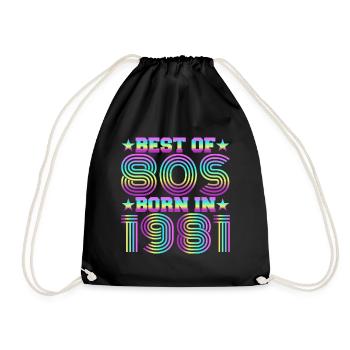 Le meilleur des années 80 Né en 1981 Vintage - Sac de sport léger - noir - Devant