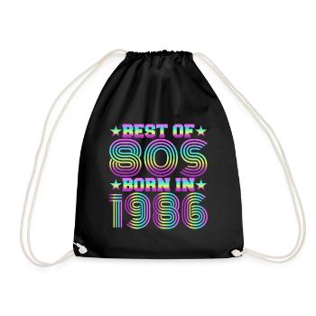 Le meilleur des années 80 Né en 1986 Vintage - Sac de sport léger - noir - Devant