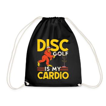 Le disc golf est mon lancer de loisir cardio training - Sac de sport léger - noir - Devant