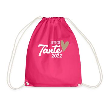 Werdende Tante 2022 Loading Nachwuchs - Turnbeutel - Fuchsia - Vorne