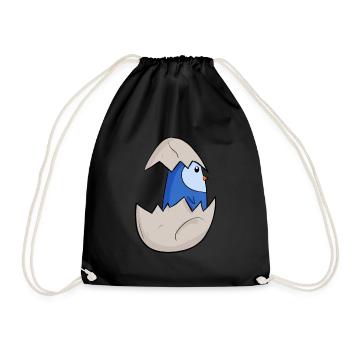 Baby Penguin - Drawstring Bag - black - Front