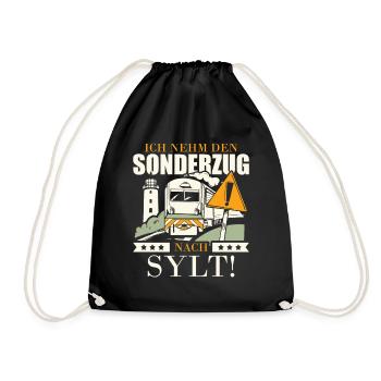 I'll take the special train to Sylt - Drawstring Bag - black - Front
