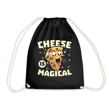 Käse ist magisch Käsig Käse Foodie Molkerei Lebens - Turnbeutel - Schwarz - Vorne