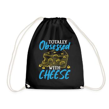 Complètement obsédé par le fromage Cheesy Cheese Lover - Sac de sport léger - noir - Devant