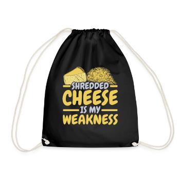 Le fromage râpé est ma faiblesse Cheesy Chee - Sac de sport léger - noir - Devant