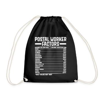 Postal workers Factors Postman Postman J - Drawstring Bag - black - Front