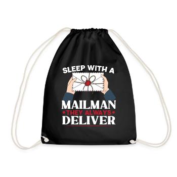 Sleep with a postman You always deliver - Drawstring Bag - black - Front