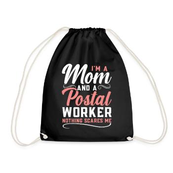 I am a mother and a postal worker Not - Drawstring Bag - black - Front