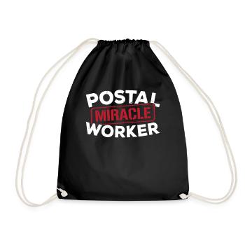 Post Miracle Worker Postman Postman Job - Drawstring Bag - black - Front