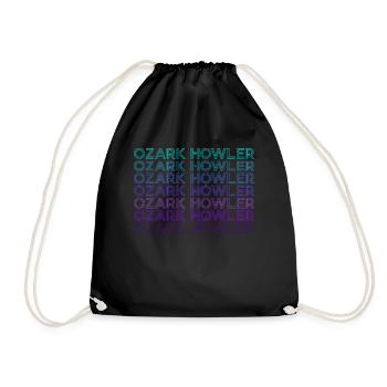 Ozark Howler Cryptid Cryptozoology Retro - Drawstring Bag - black - Front