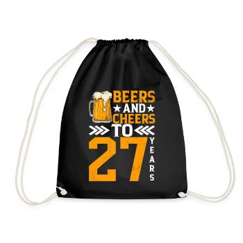 Prost Und Bier Auf 27 Jahre Frothy Mug Of Beer - Turnbeutel - Schwarz - Vorne