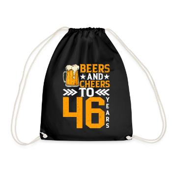 Prost Und Bier Auf 46 Jahre Frothy Mug Of Beer - Turnbeutel - Schwarz - Vorne