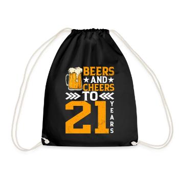 Prost Und Bier Auf 21 Jahre Frothy Mug Of Beer - Turnbeutel - Schwarz - Vorne