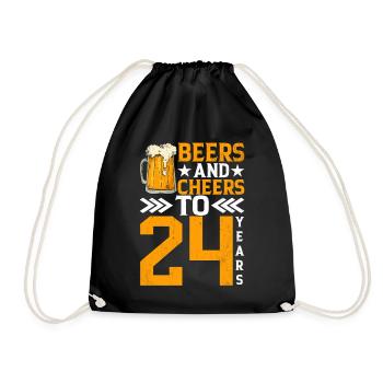 Prost Und Bier Auf 24 Jahre Frothy Mug Of Beer - Turnbeutel - Schwarz - Vorne