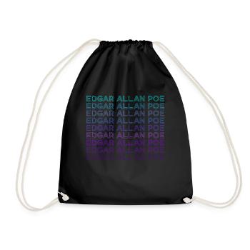 Edgar Allan Poe Retro - Drawstring Bag - black - Front