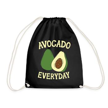 Avocado Jeden Tag Avocado-Liebhaber Guac Guacamole - Turnbeutel - Schwarz - Vorne