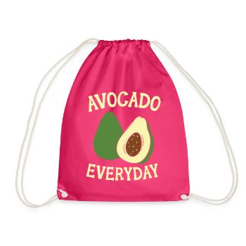 Avocado Every Day Avocado Lover Guac Guacamole - Drawstring Bag - fuchsia - Front