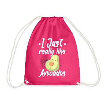 I just like avocados a lot Guac Guacamole Keto - Drawstring Bag - fuchsia - Front