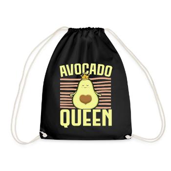 Avocado-Königin Avocado-Liebhaberin Guac Guacamole - Turnbeutel - Schwarz - Vorne
