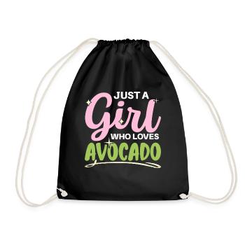 Nur ein Mädchen, das Avocado liebt Liebhaber Guaca - Turnbeutel - Schwarz - Vorne