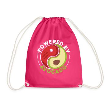 Powered by Avocado Guac Guacamole Avocado-Lie - Drawstring Bag - fuchsia - Front