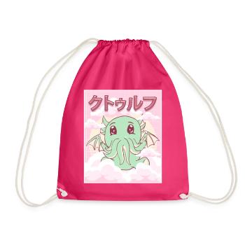 Kawaii Cthulhu Necronomicon Cthulhu Monster - Turnbeutel - Fuchsia - Vorne