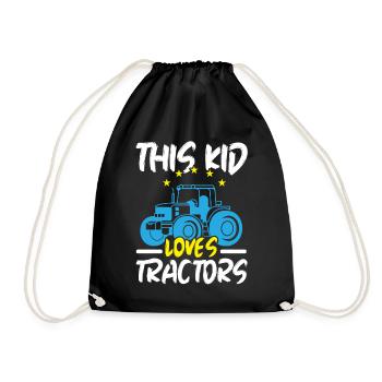 Cet enfant adore les tracteurs Farm La - Sac de sport léger - noir - Devant