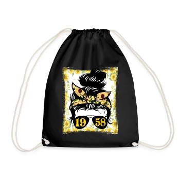 Sunflower Mama Née 1958 Anniversaire - Sac de sport léger - noir - Devant